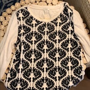 J crew quarter sleeve top